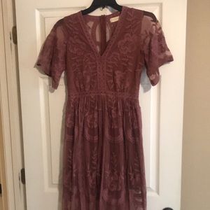 Mauve lace maxi